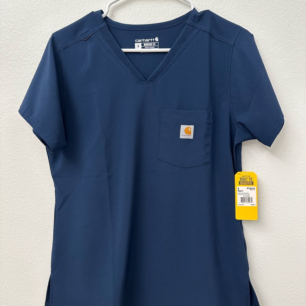 Carhartt Navy Blue Scrub Top